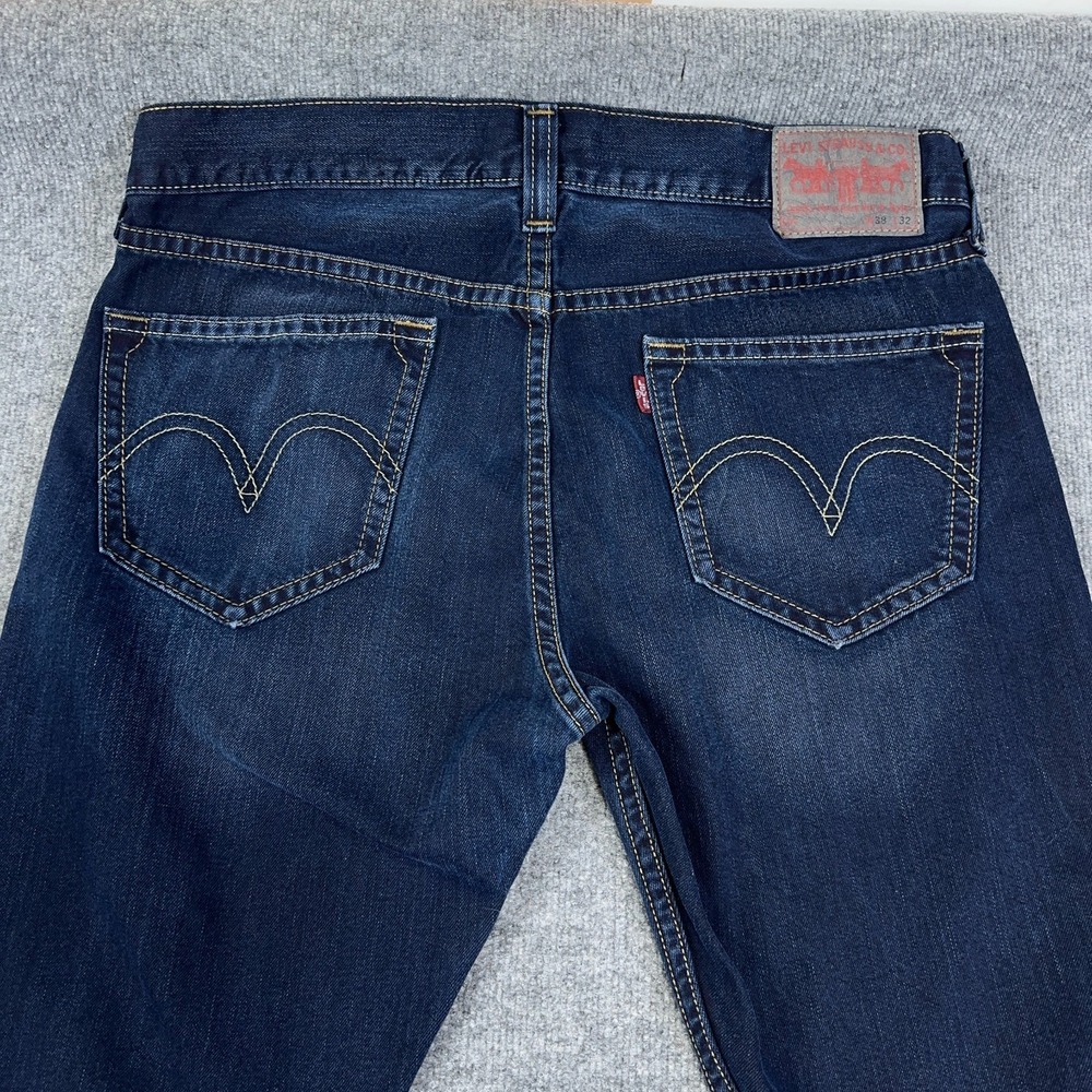 Vintage Levis Jeans Men 38x32 (FIT 40x33) Type 1 True Boot Cut Dark Wash Y2K - Picture 10 of 12